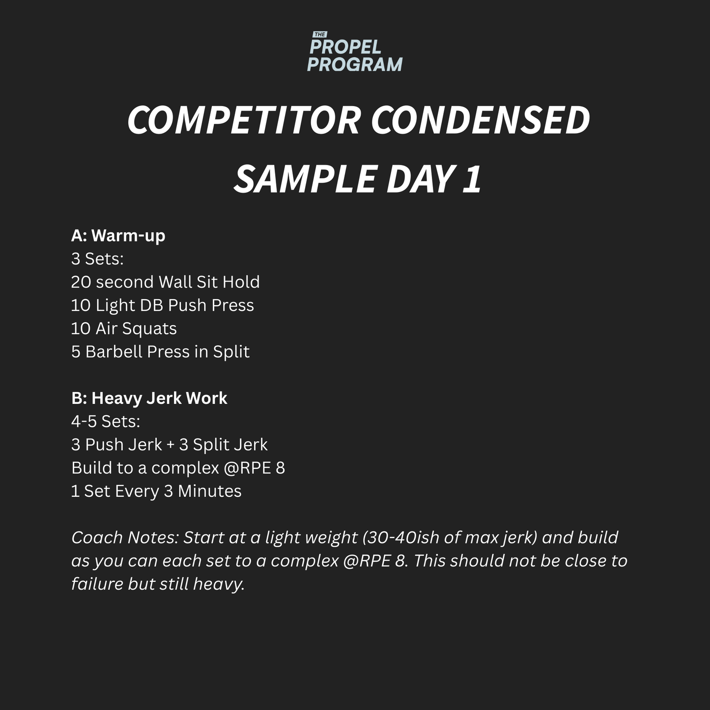 Propel Competitor Program